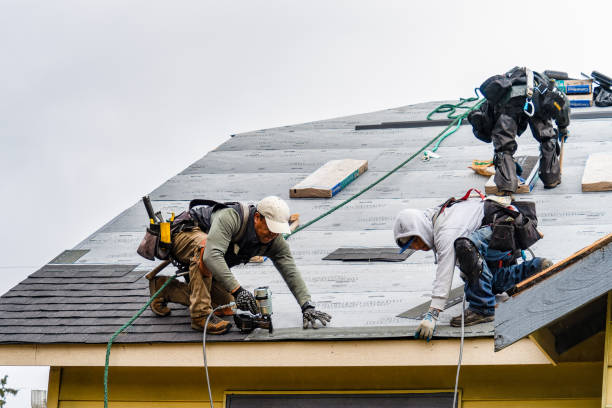 Professional Gutter Installation technician working in Fairview, OK